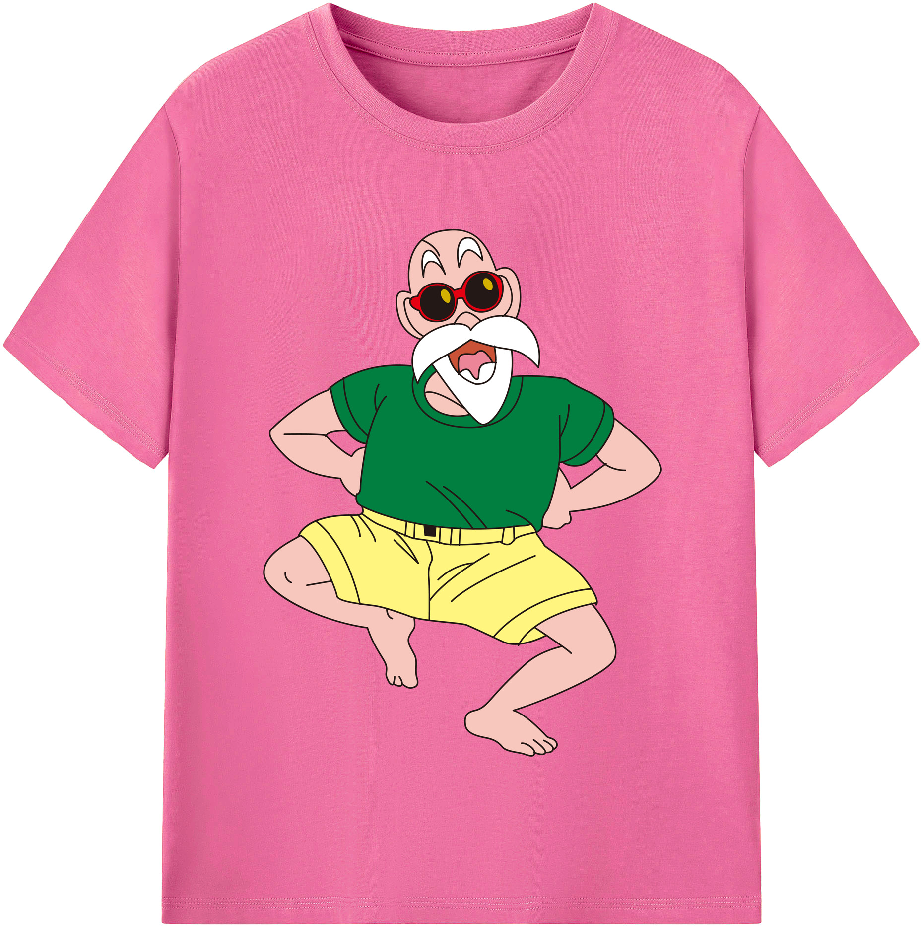 （画像用） ドラゴンボール 亀仙人（かめせんにん） DRAGON BALL Master Roshi Kame Sennin レディースカジュアルプリントTシャツ（綿100％）